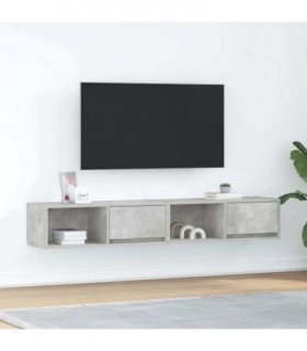 vidaXL TV Cabinets 2 pcs Concrete Grey 80x31x25.5 cm Engineered Wood