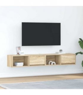 vidaXL TV Cabinets 2 pcs Sonoma Oak 80x31x25.5 cm Engineered Wood