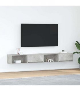 vidaXL TV Cabinets 2 pcs Concrete Grey 100x31x25.5 cm Engineered Wood