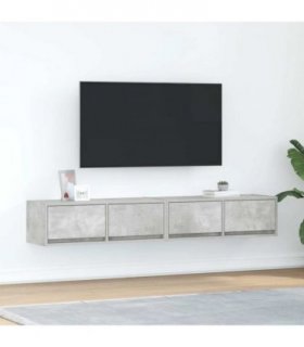 vidaXL TV Cabinets 2 pcs Concrete Grey 80x31x25.5 cm Engineered Wood — V0672060520