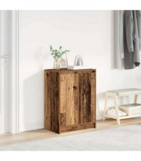 vidaXL Shoe Cabinet Old Wood 57x34x76 cm Engineered Wood