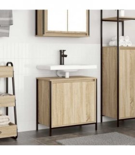 vidaXL Bathroom Basin Cabinet Sonoma Oak 60x34.5x60 cm