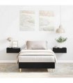 vidaXL Bed Frame Black Oak 203 x 101 x 25 cm Engineered Wood — Size: 100 x 200 cm