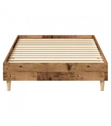 vidaXL Bed Frame No Mattress Old Wood 90x200 cm Engineered Wood — Size: 90 x 200 cm