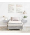 vidaXL Bed Frame Grey Sonoma 203 x 93 x 25 cm Engineered Wood — Size: 90 x 200 cm
