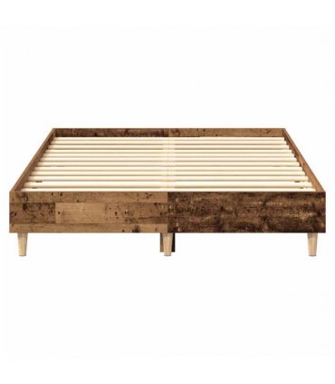 vidaXL Bed Frame No Mattress Old Wood 120x190 cm Small Double Engineered Wood — Size: 120 x 190 cm