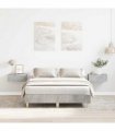 vidaXL Bed Frame No Mattress Concrete Grey 120x200 cm Engineered Wood — Size: 120 x 200 cm