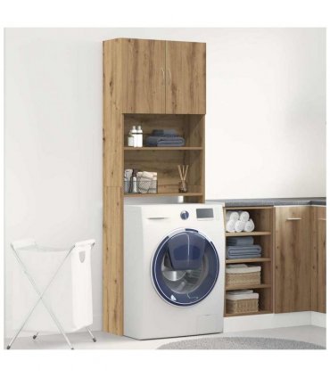 vidaXL Washing Machine Cabinet Artisan Oak 64x24x190 cm Engineered Wood