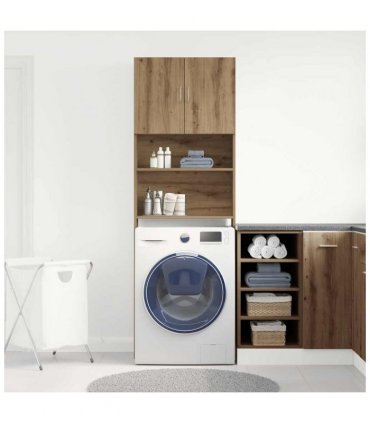 vidaXL Washing Machine Cabinet Artisan Oak 64x24x190 cm Engineered Wood