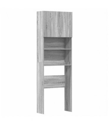 vidaXL Washing Machine Cabinet Grey Sonoma 64x24x190 cm Engineered Wood