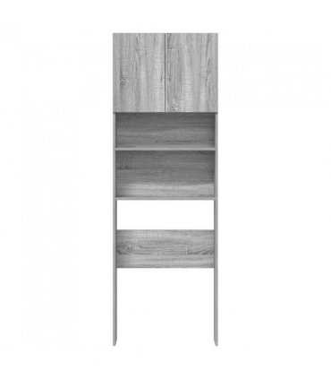 vidaXL Washing Machine Cabinet Grey Sonoma 64x24x190 cm Engineered Wood