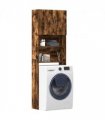 vidaXL Washing Machine Cabinet Smoked Oak 64x24x190 cm Engineered Wood