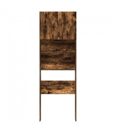 vidaXL Washing Machine Cabinet Smoked Oak 64x24x190 cm Engineered Wood