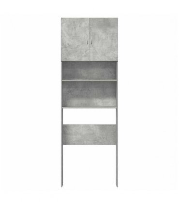 vidaXL Washing Machine Cabinet Concrete Grey 64x24x190 cm Engineered Wood