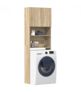 vidaXL Washing Machine Cabinet Sonoma Oak 64x24x190 cm Engineered Wood