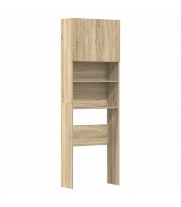 vidaXL Washing Machine Cabinet Sonoma Oak 64x24x190 cm Engineered Wood