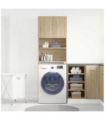 vidaXL Washing Machine Cabinet Sonoma Oak 64x24x190 cm Engineered Wood