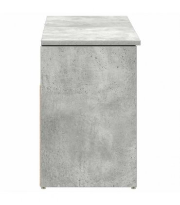vidaXL Shoe Bench Concrete Grey 102x30.5x45 cm Engineered Wood