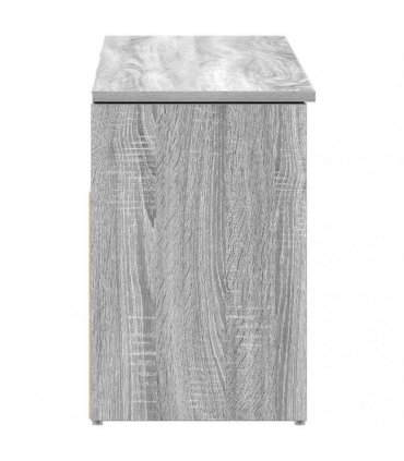 vidaXL Shoe Bench Grey Sonoma 102x30.5x45 cm Engineered Wood