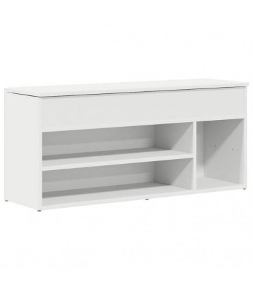 vidaXL Shoe Bench White 102x30.5x45 cm Engineered Wood