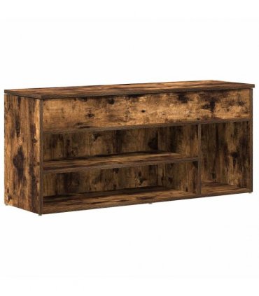 vidaXL Shoe Bench Smoked Oak 102x30.5x45 cm Engineered Wood