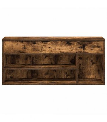 vidaXL Shoe Bench Smoked Oak 102x30.5x45 cm Engineered Wood