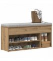 vidaXL Shoe Bench Artisan Oak 102x30.5x45 cm Engineered Wood