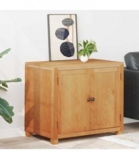 vidaXL Cabinet with Storage Brown 78 x 50 x 70 cm Solid Oak Wood — Model: Cabinet (with doors) 70 cm