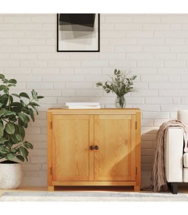 vidaXL Cabinet with Storage Brown 78 x 50 x 70 cm Solid Oak Wood — Model: Cabinet (with doors) 70 cm