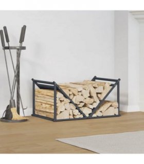 vidaXL Firewood Rack Anthracite 70x43x34.5 cm Cold-rolled steel