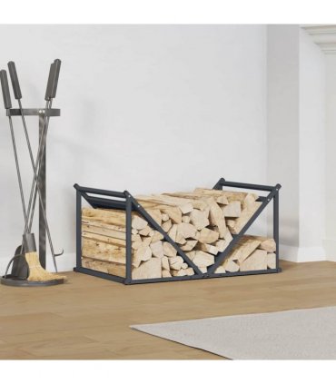 vidaXL Firewood Rack Anthracite 70x43x34.5 cm Cold-rolled steel