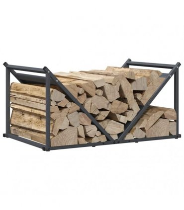 vidaXL Firewood Rack Anthracite 70x43x34.5 cm Cold-rolled steel