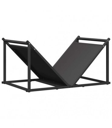 vidaXL Firewood Rack Black 70x43x34.5 cm Cold-rolled steel