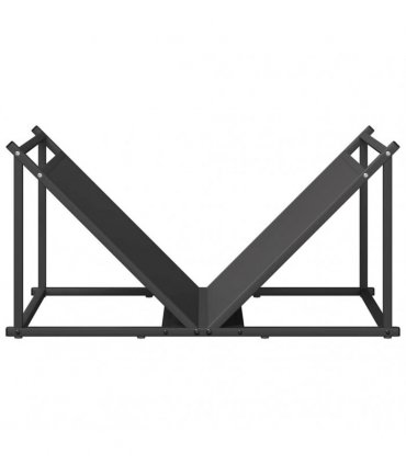 vidaXL Firewood Rack Black 70x43x34.5 cm Cold-rolled steel
