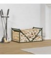 vidaXL Firewood Rack Olive Green 70x43x34.5 cm Cold-rolled steel
