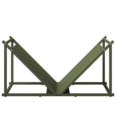vidaXL Firewood Rack Olive Green 70x43x34.5 cm Cold-rolled steel
