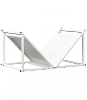 vidaXL Firewood Rack White 70x43x34.5 cm Cold-rolled steel