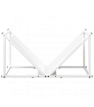 vidaXL Firewood Rack White 70x43x34.5 cm Cold-rolled steel