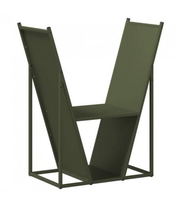 vidaXL Firewood Rack Olive Green 69.5x35x81 cm Cold-rolled steel