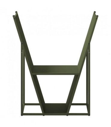 vidaXL Firewood Rack Olive Green 69.5x35x81 cm Cold-rolled steel