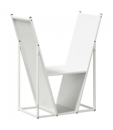vidaXL Firewood Rack White 69.5x35x81 cm Cold-rolled steel