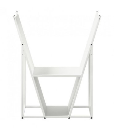 vidaXL Firewood Rack White 69.5x35x81 cm Cold-rolled steel