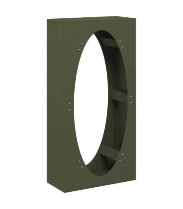 vidaXL Firewood Rack Olive Green 50x23x100 cm Cold-rolled steel