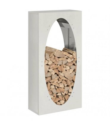vidaXL Firewood Rack 50x23x100 cm Stainless Steel