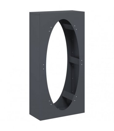 vidaXL Firewood Rack Anthracite 50x23x100 cm Cold-rolled steel