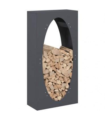 vidaXL Firewood Rack Anthracite 50x23x100 cm Cold-rolled steel