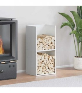 vidaXL Firewood Rack White 40x30x80 cm Cold-rolled steel