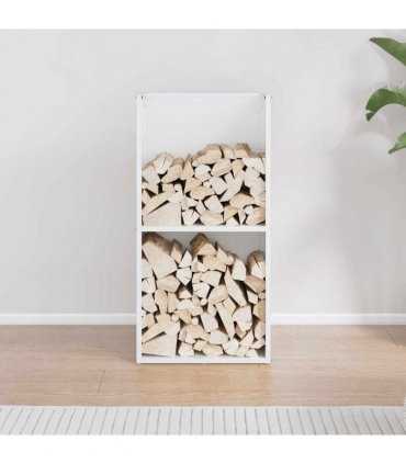 vidaXL Firewood Rack White 40x30x80 cm Cold-rolled steel