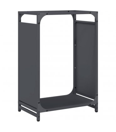 vidaXL Firewood Rack Anthracite 44x28x65 cm Cold-rolled steel — Size: 44 x 28 x 65 cm