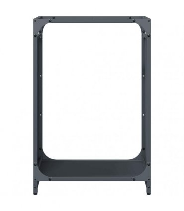 vidaXL Firewood Rack Anthracite 44x28x65 cm Cold-rolled steel — Size: 44 x 28 x 65 cm